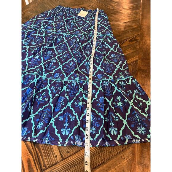 Lilbelle Peasant Cottage Core Tiered Maxi Skirt Women XL Floral Boho Western - Picture 6 of 7